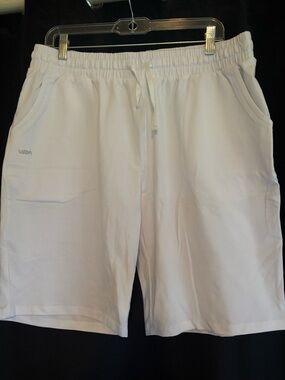 White Women's Athletic Drawstring Shorts